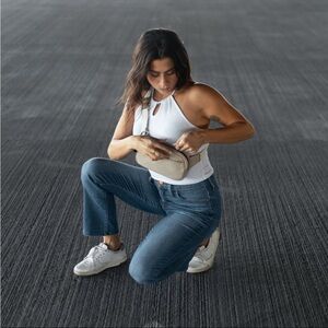 Andar Indie Belt Bag (leather in Crema)